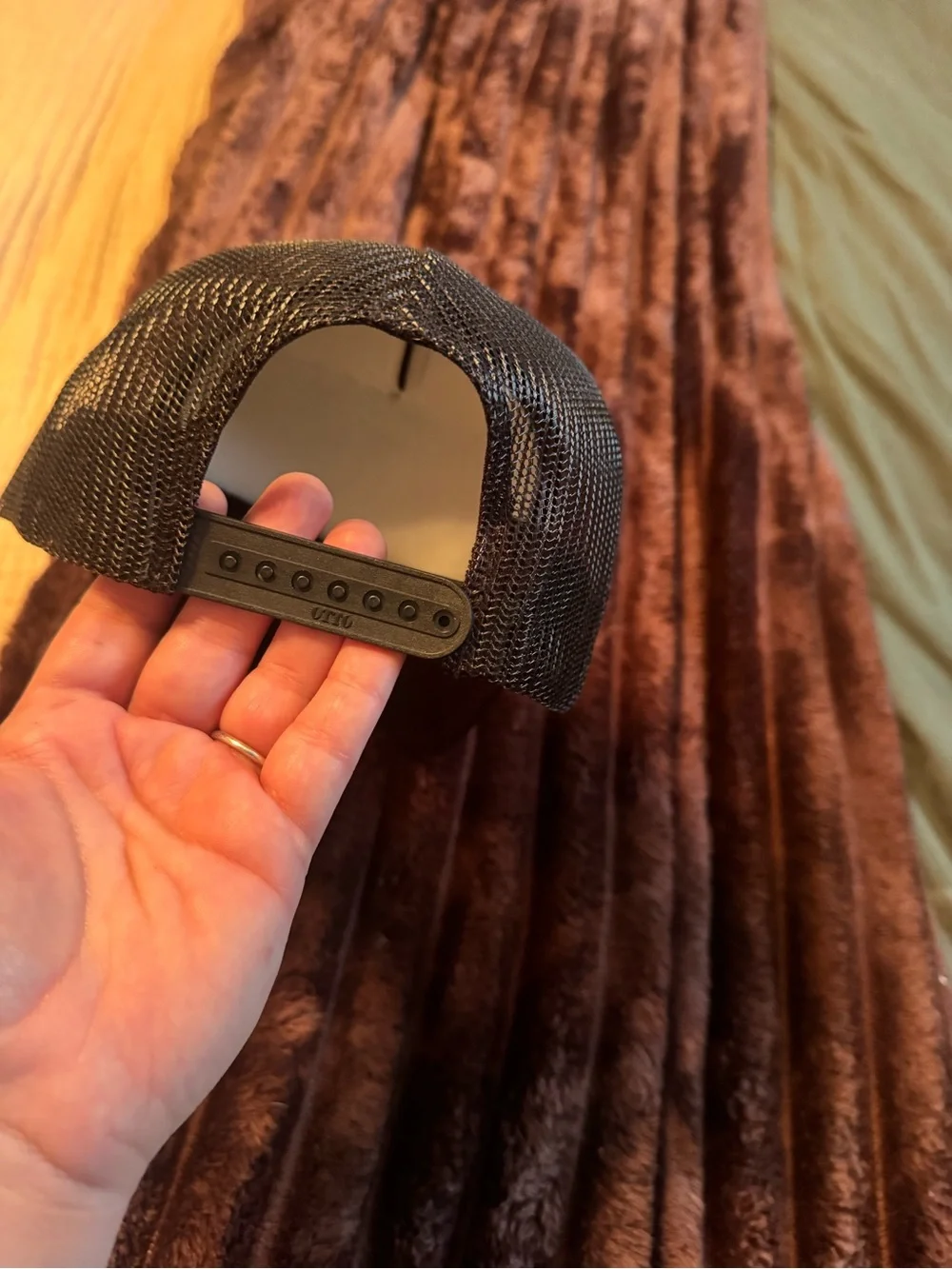 MAMA Embroidered Black Cap with Teal Patch